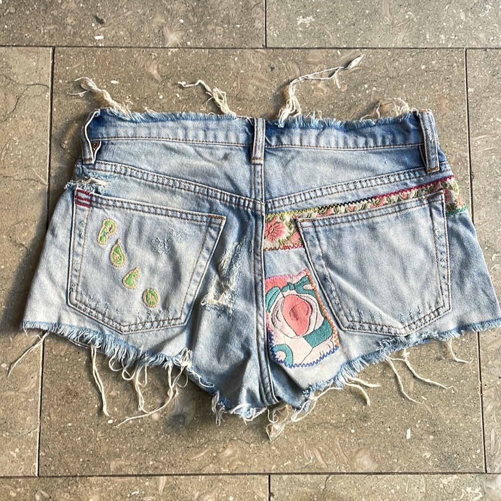 Urban Outfitters BDG patchwork denim cutoffs